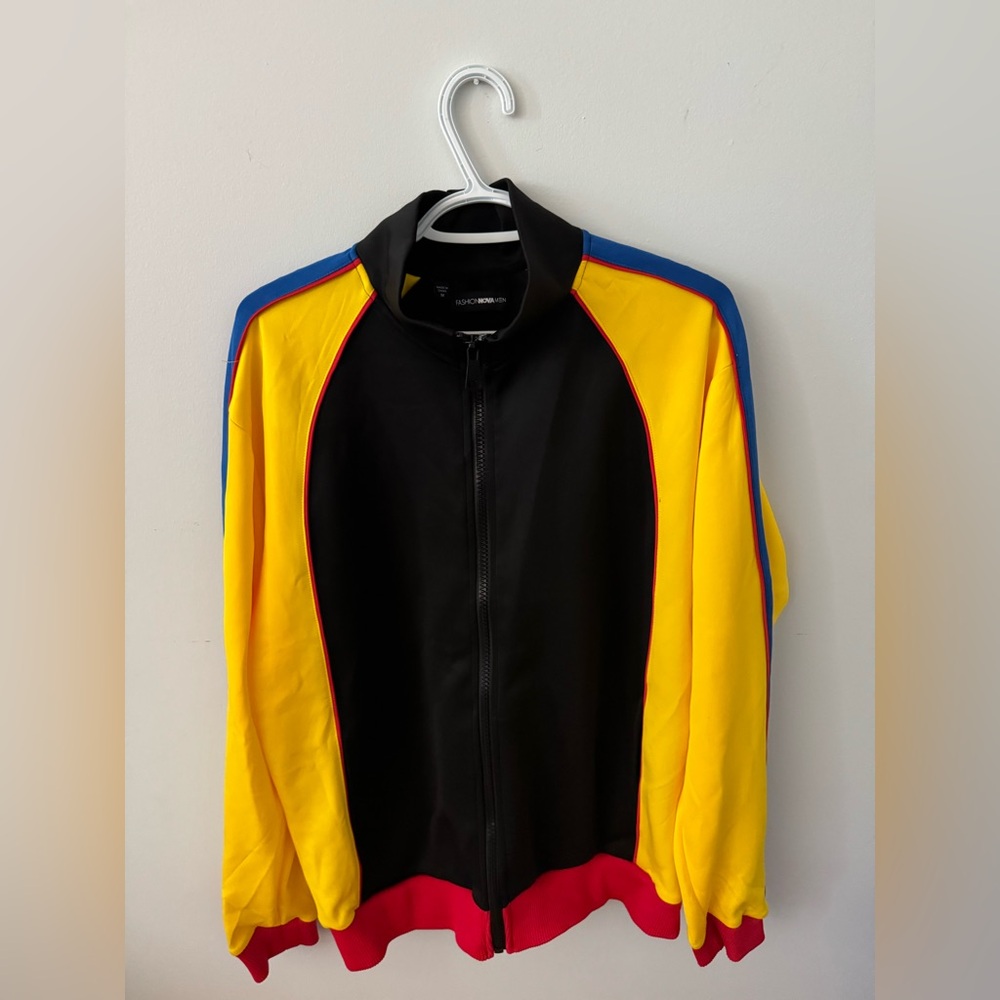 Fashion Nova Yellow and Black Lightweight Jacket